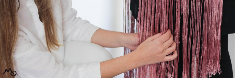 MOLIVE Manton de seda natural pintado a mano por Montse Olive