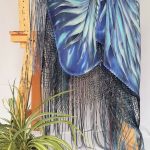 MOLIVE Mantón de seda natural pintado a mano por Montse Olivé